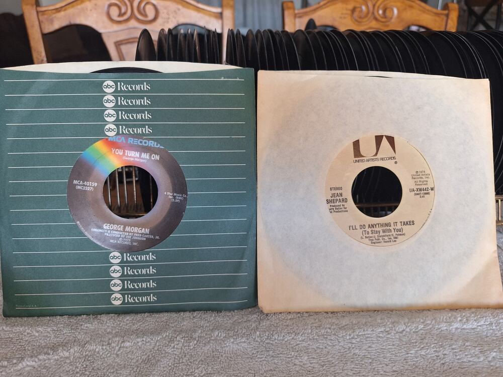 George Morgan & Jean Shepard Country 45 RPM Record Lot MCA 40159 UA XW442 NM